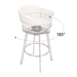 ZUO Bantry Swivel Barstool White