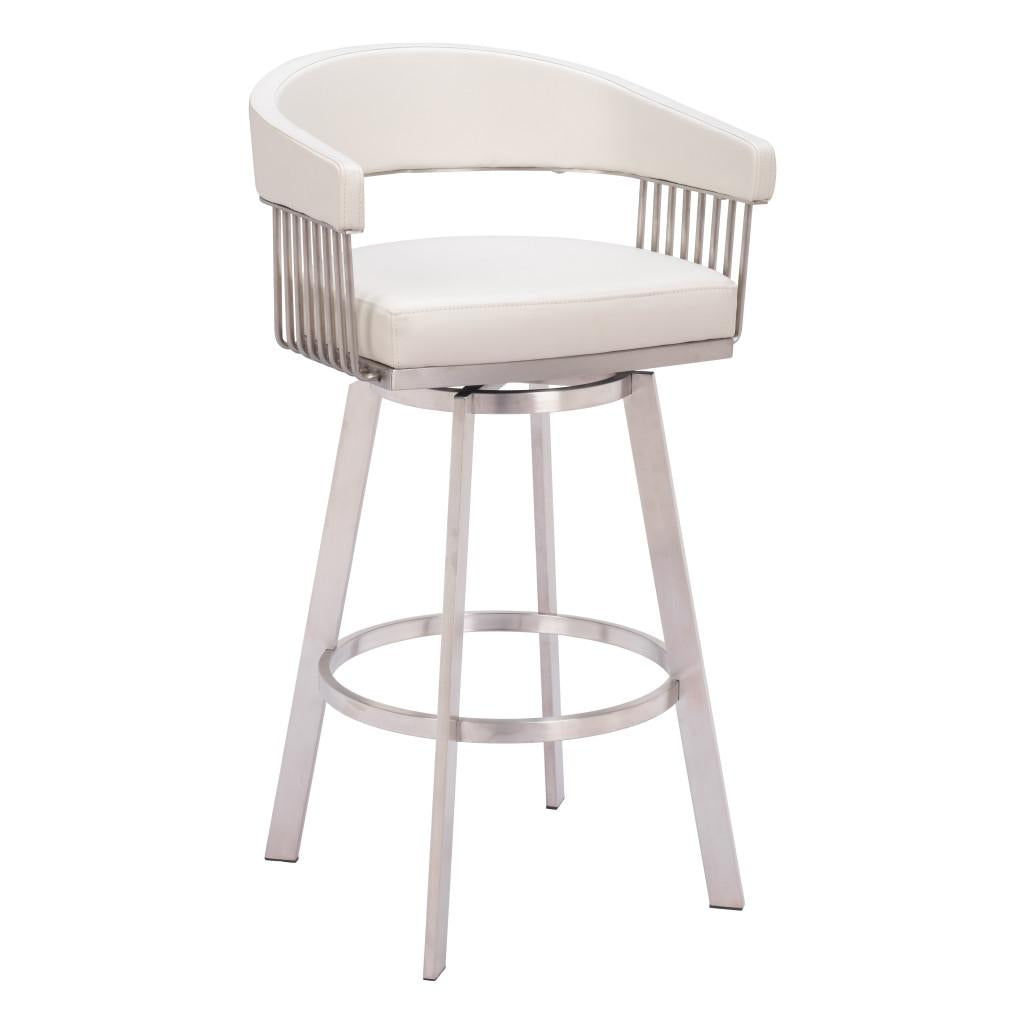 ZUO Bantry Swivel Barstool White
