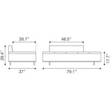 ZUO Confection Sofa Gray