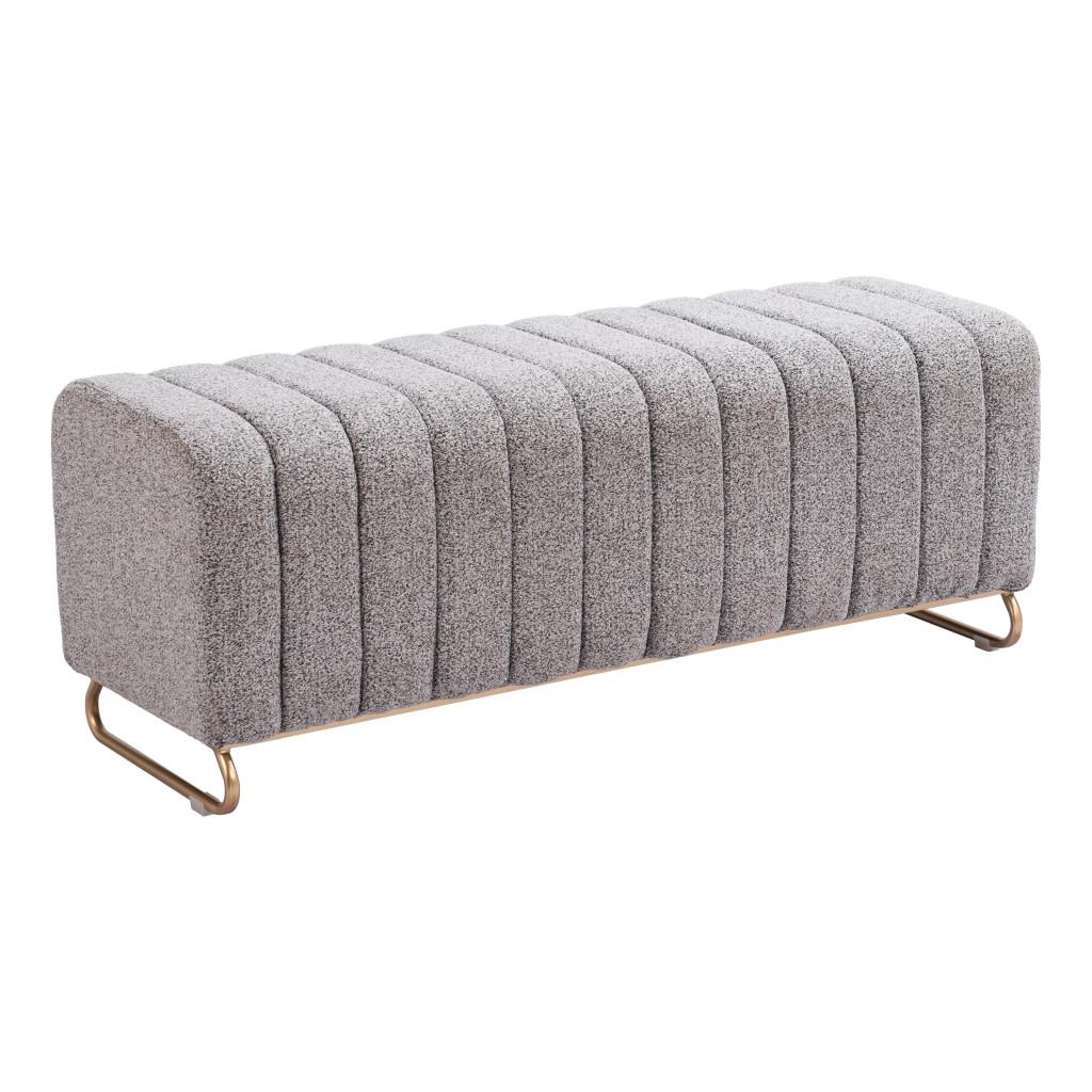 ZUO Pender Bench Stone Gray