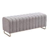 ZUO Pender Bench Stone Gray