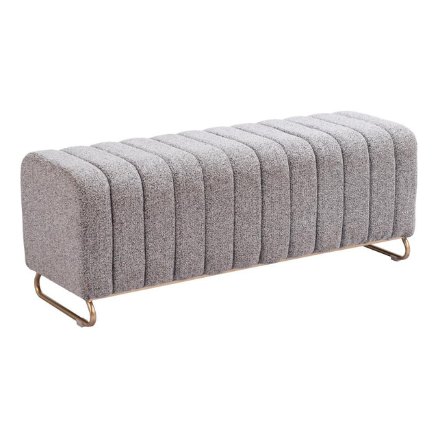 ZUO Pender Bench Stone Gray