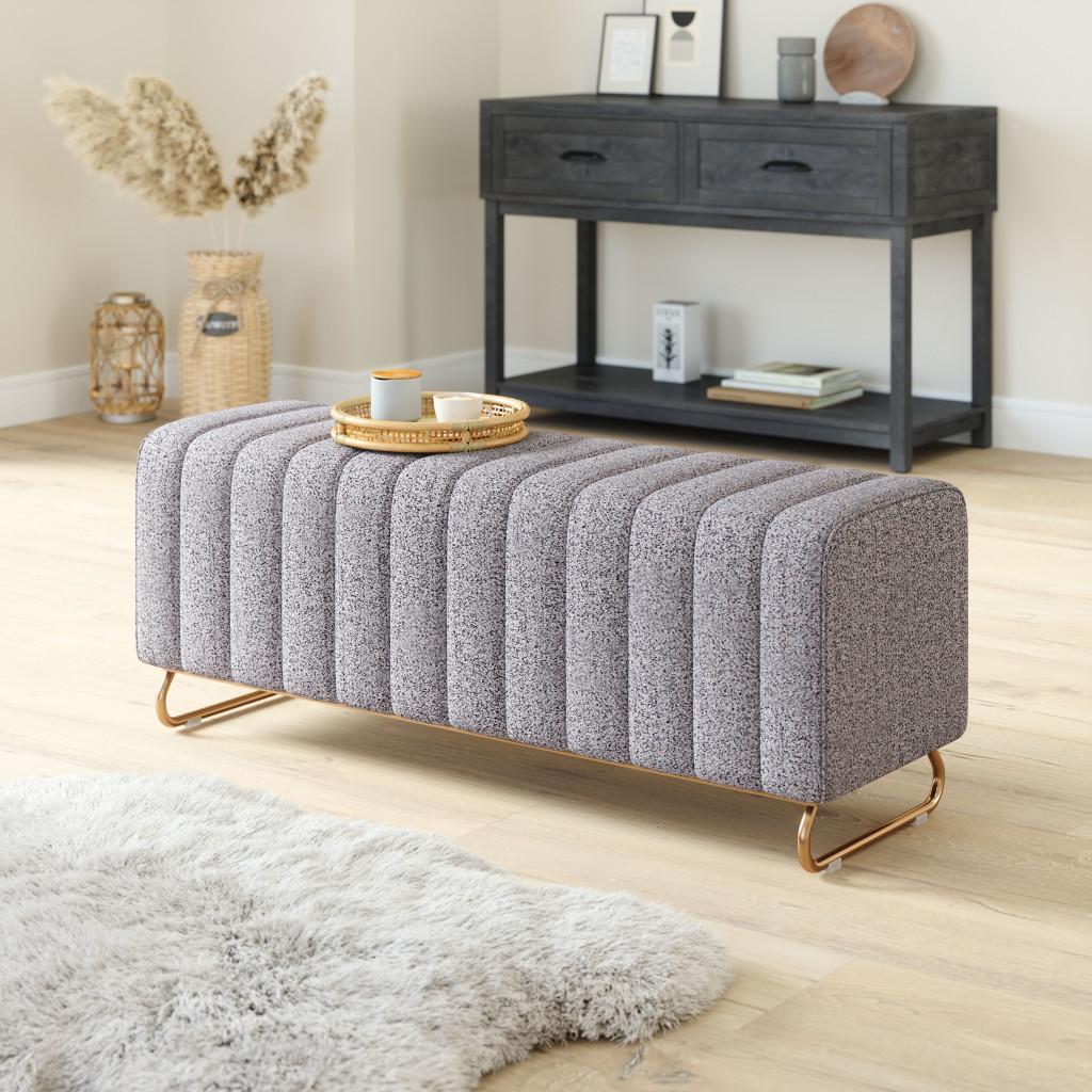 ZUO Pender Bench Stone Gray