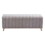 ZUO Pender Bench Stone Gray