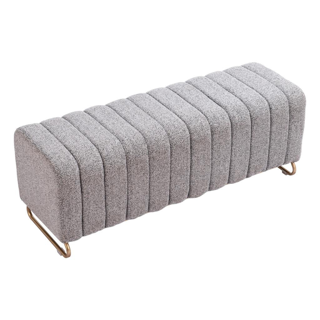 ZUO Pender Bench Stone Gray