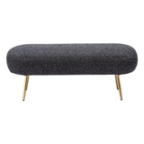 ZUO Creek Bench Glitter Black