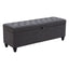 ZUO Halifax Storage Bench Gravel Gray