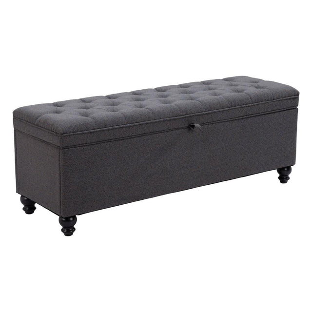 ZUO Halifax Storage Bench Gravel Gray