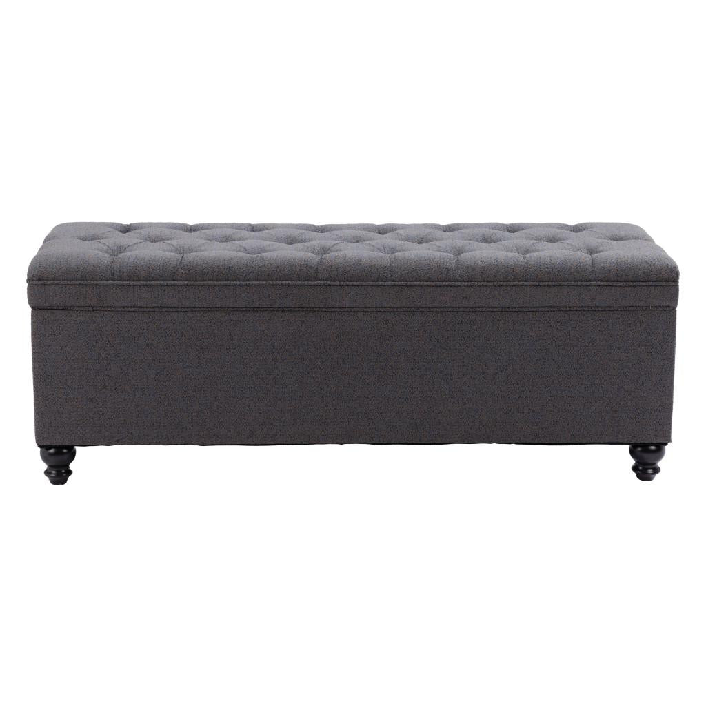 ZUO Halifax Storage Bench Gravel Gray