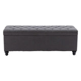 ZUO Halifax Storage Bench Gravel Gray