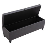 ZUO Halifax Storage Bench Gravel Gray
