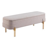 ZUO Lebreton Storage Bench Oatmeal Beige