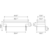 ZUO Lebreton Storage Bench Oatmeal Beige