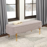 ZUO Lebreton Storage Bench Oatmeal Beige