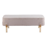 ZUO Lebreton Storage Bench Oatmeal Beige