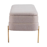 ZUO Lebreton Storage Bench Oatmeal Beige