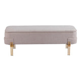 ZUO Lebreton Storage Bench Oatmeal Beige