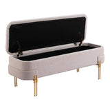 ZUO Lebreton Storage Bench Oatmeal Beige