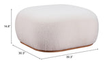 ZUO Azua Ottoman Cream