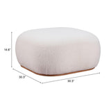ZUO Azua Ottoman Cream