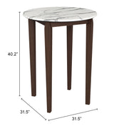 ZUO Vernon Bar Table White