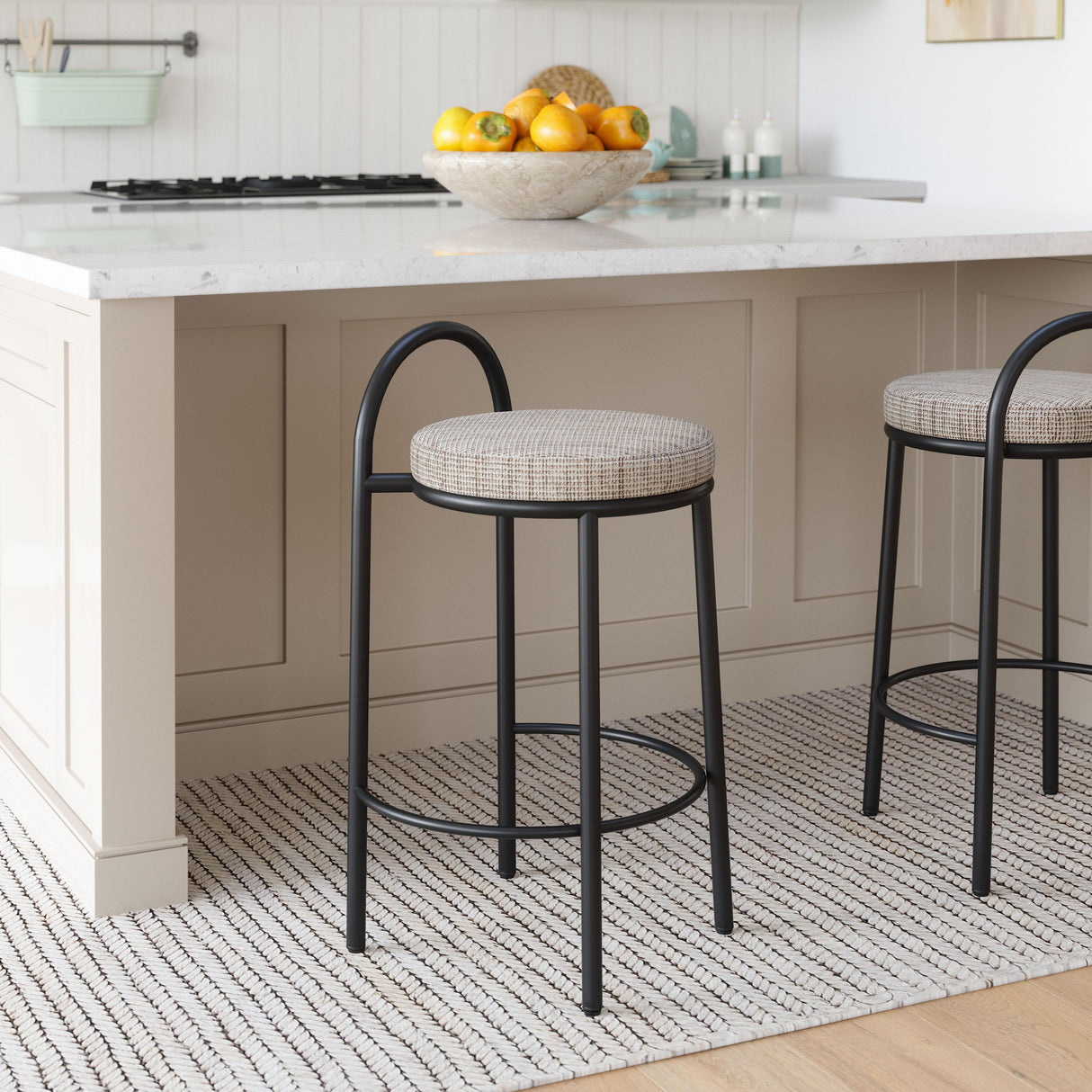ZUO Sisal Counter Stool (Set of 2) Beige Tweed