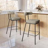 ZUO Kede Barstool Green Tweed