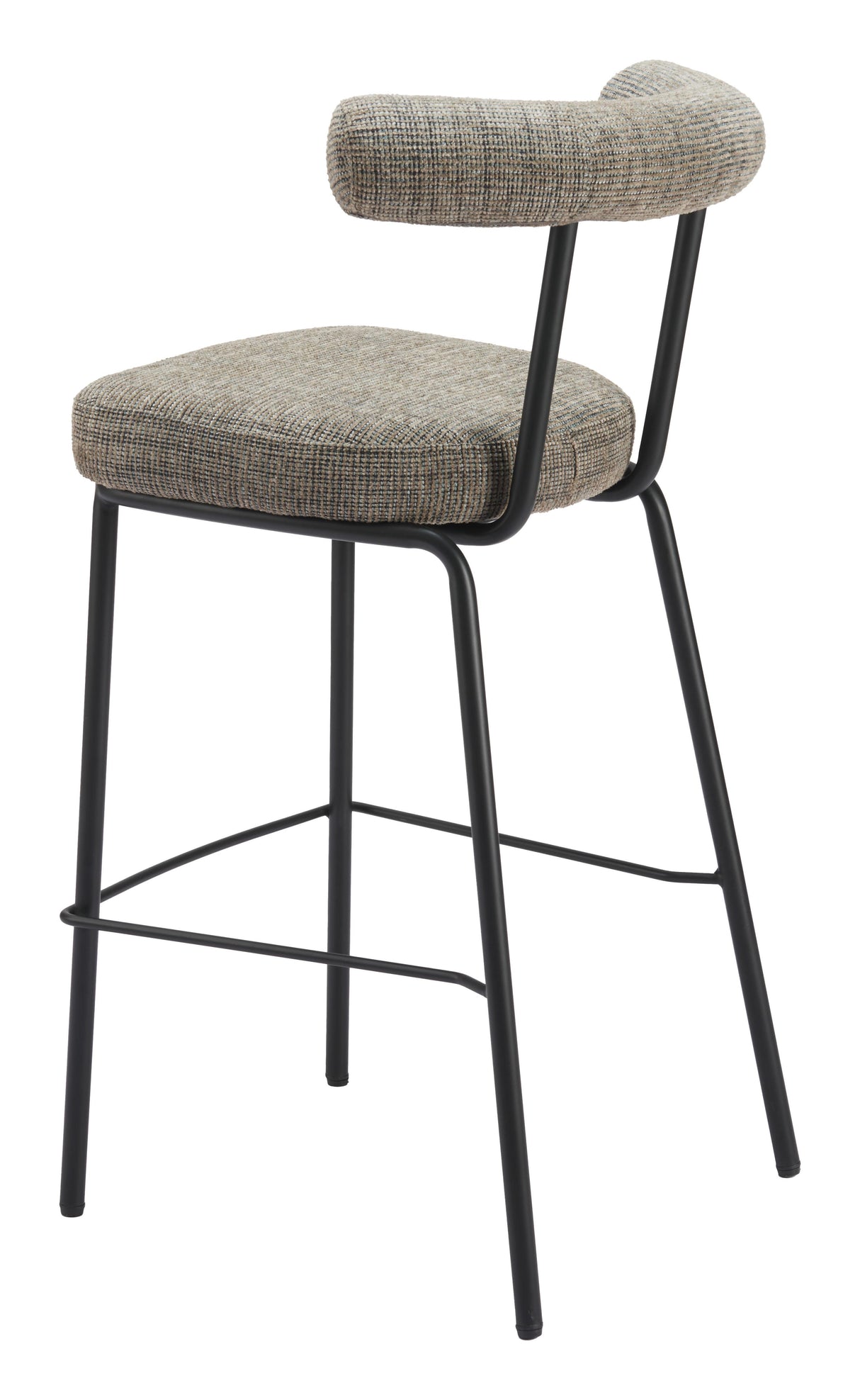 ZUO Kede Barstool Green Tweed