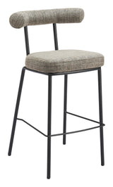 ZUO Kede Barstool Green Tweed