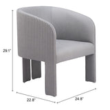 ZUO Hull Accent Chair Slate Gray