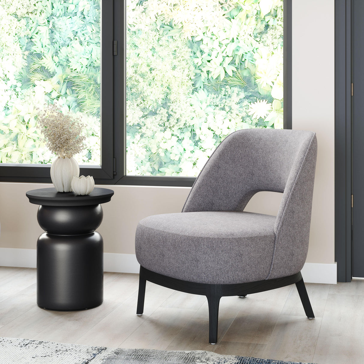 ZUO Mistley Accent Chair Gray