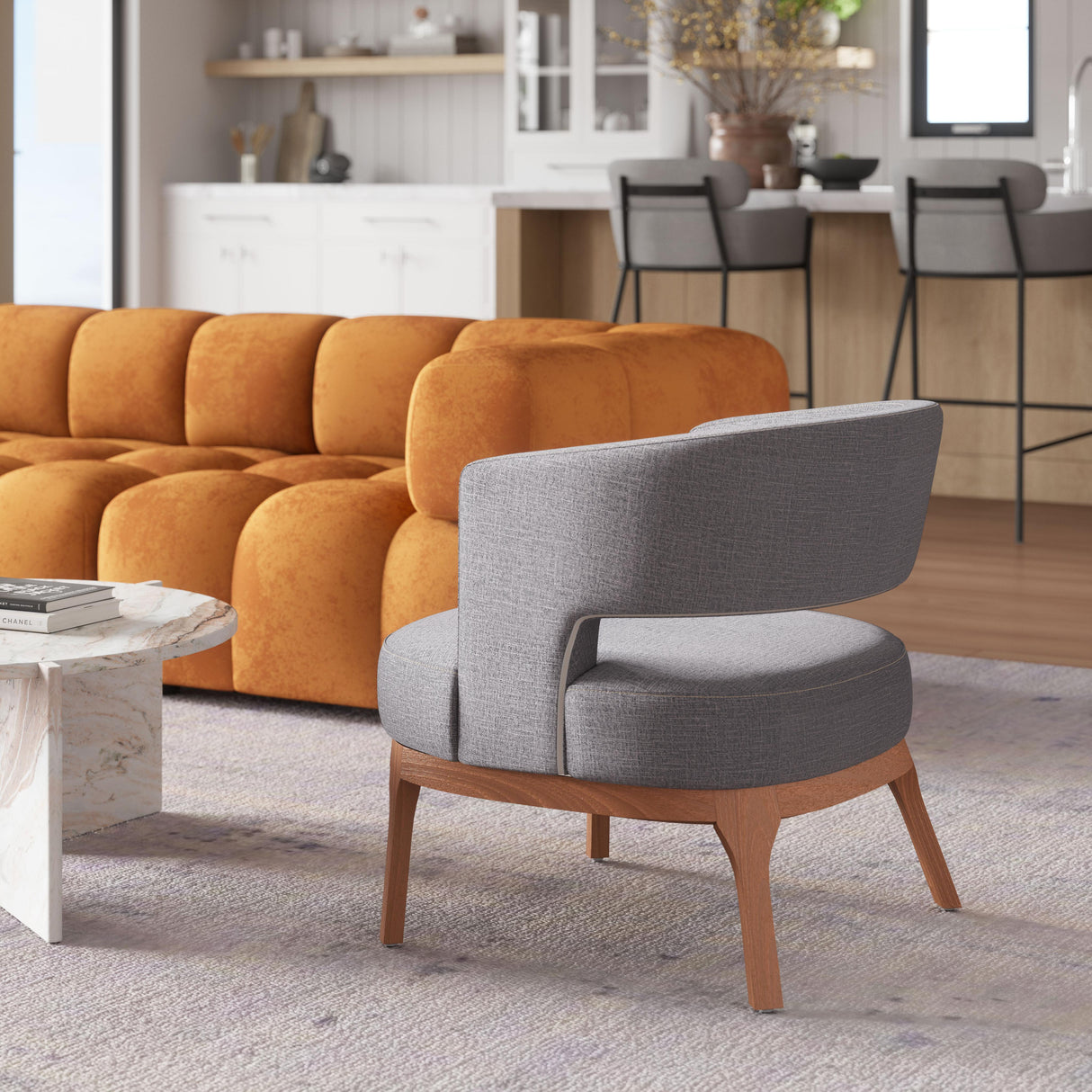 ZUO Penryn Accent Chair Slate Gray