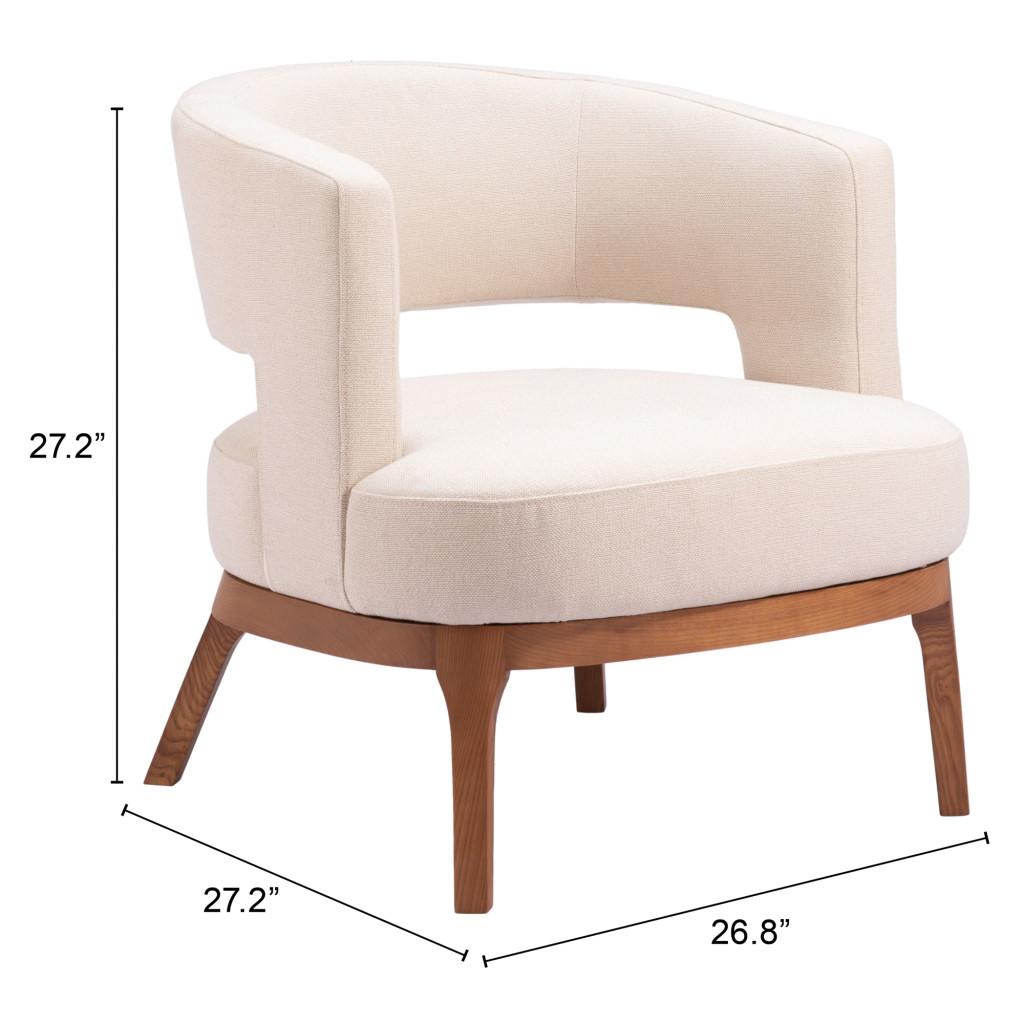 ZUO Penryn Accent Chair Beige