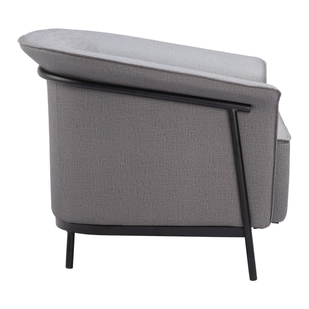 ZUO Burry Accent Chair Slate Gray
