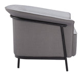 ZUO Burry Accent Chair Slate Gray