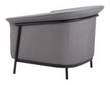 ZUO Burry Accent Chair Slate Gray