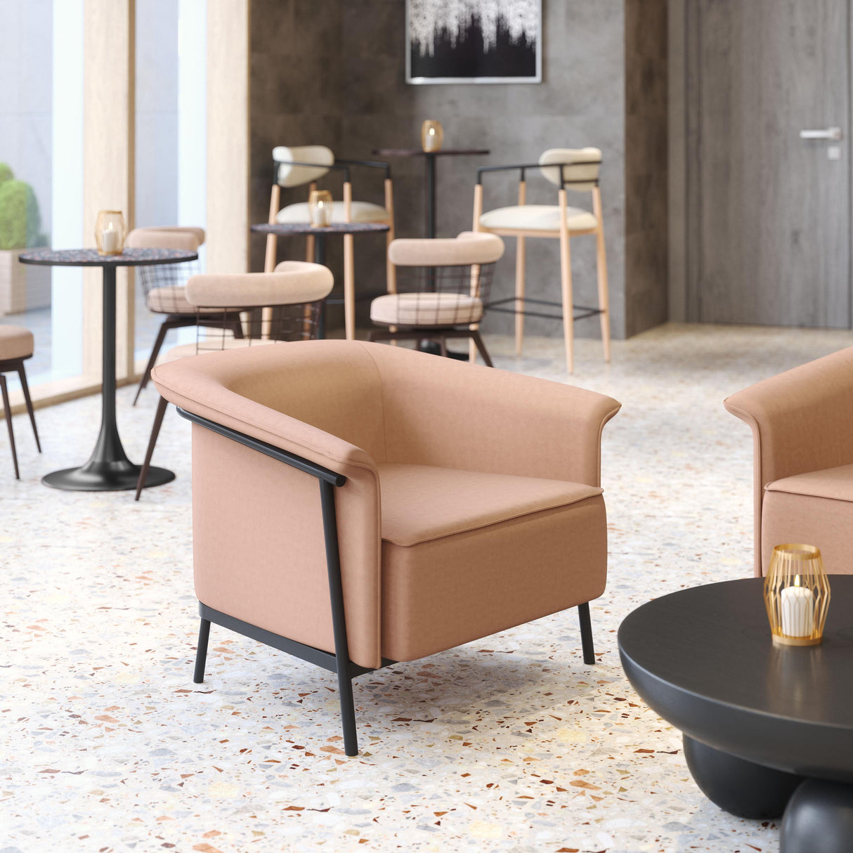 ZUO Burry Accent Chair Tan
