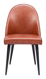 ZUO Silloth Armless Dining Chair (Set of 2) Brown