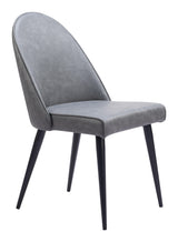 ZUO Silloth Armless Dining Chair (Set of 2) Gray
