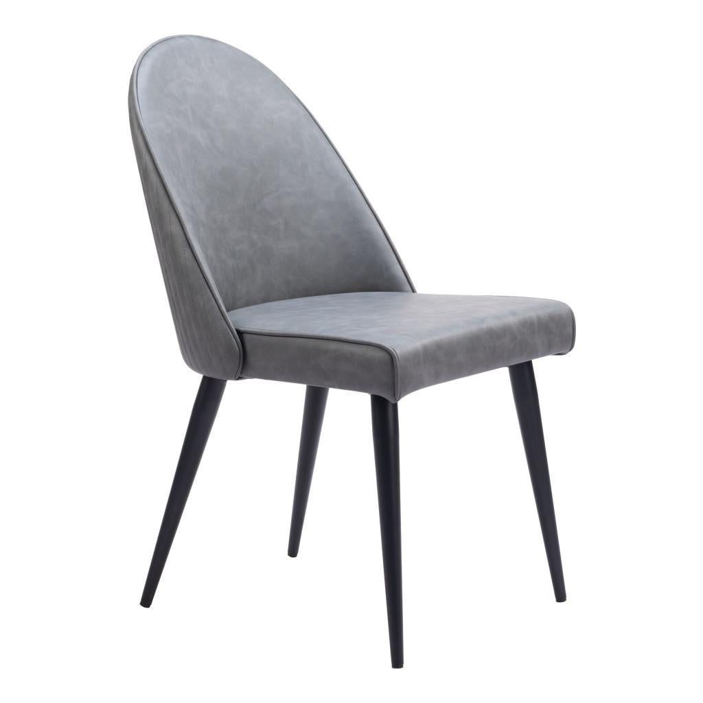 ZUO Silloth Armless Dining Chair (Set of 2) Gray