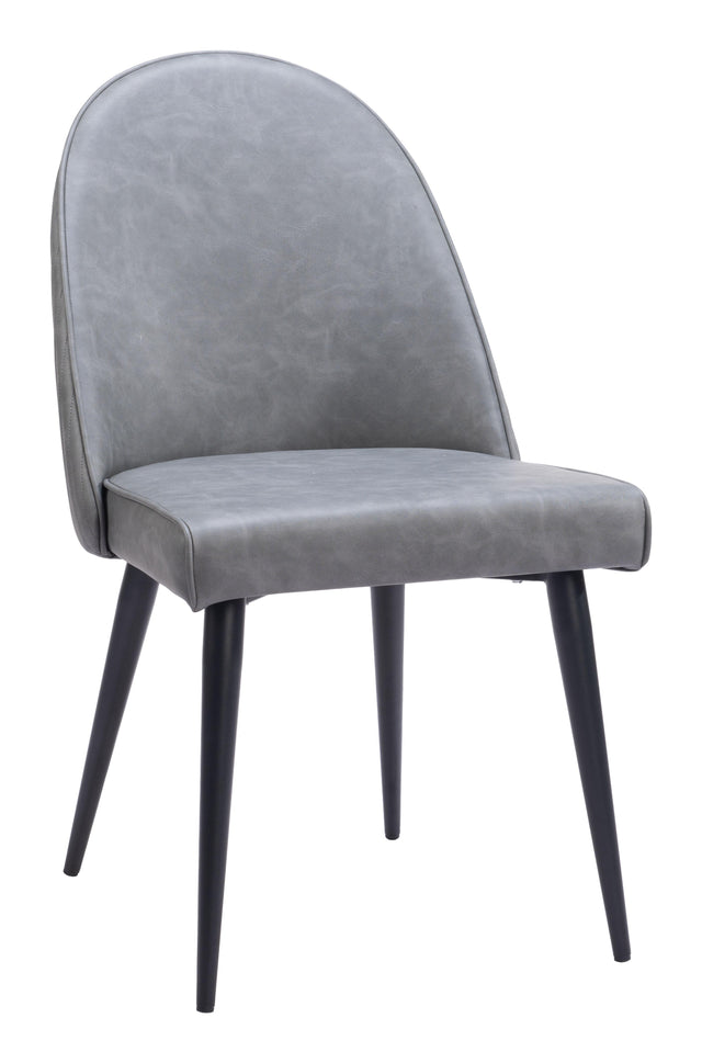 ZUO Silloth Armless Dining Chair (Set of 2) Gray