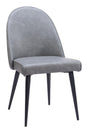 ZUO Silloth Armless Dining Chair (Set of 2) Gray