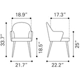 ZUO Silloth Dining Chair Brown