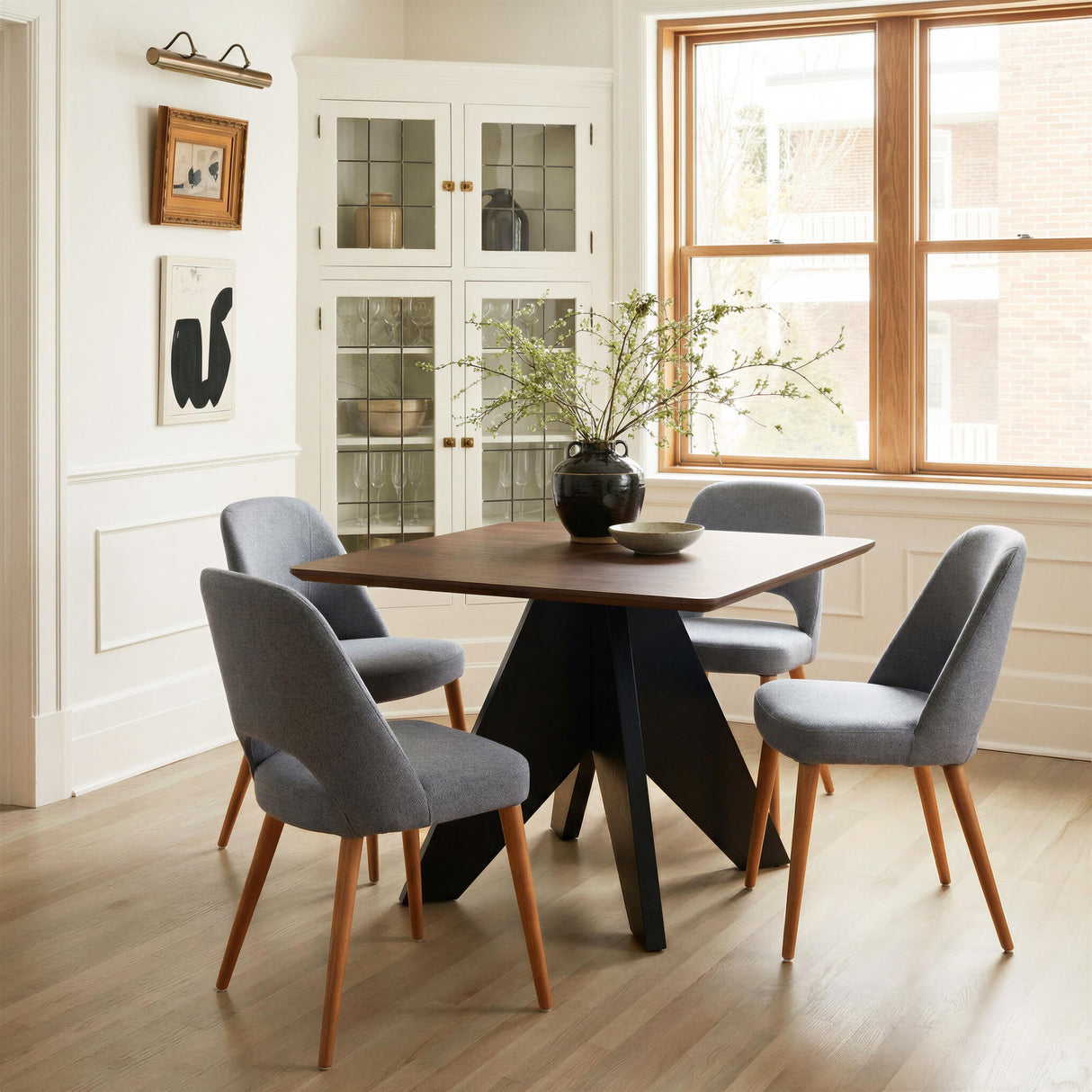 ZUO Leith Dining Chair (Set of 2) Gray