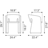 ZUO Rosyth Dining Chair Slate Gray
