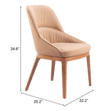 ZUO Ayr Dining Chair (Set of 2) Tan
