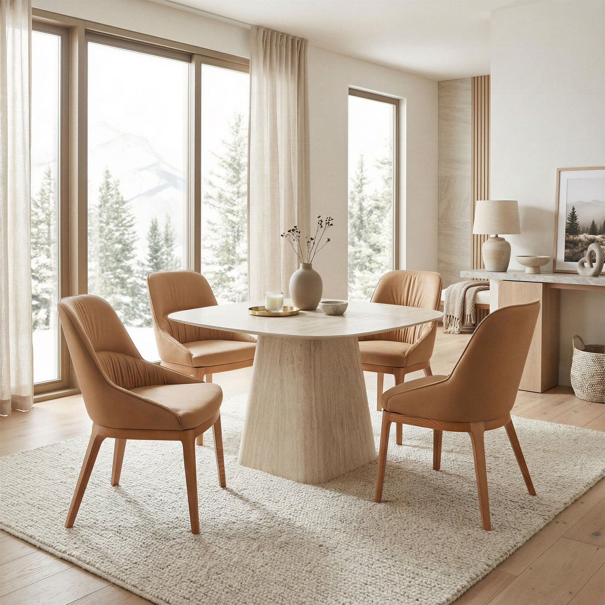 ZUO Ayr Dining Chair (Set of 2) Tan