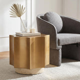ZUO Osam Side Table Gold & Beige