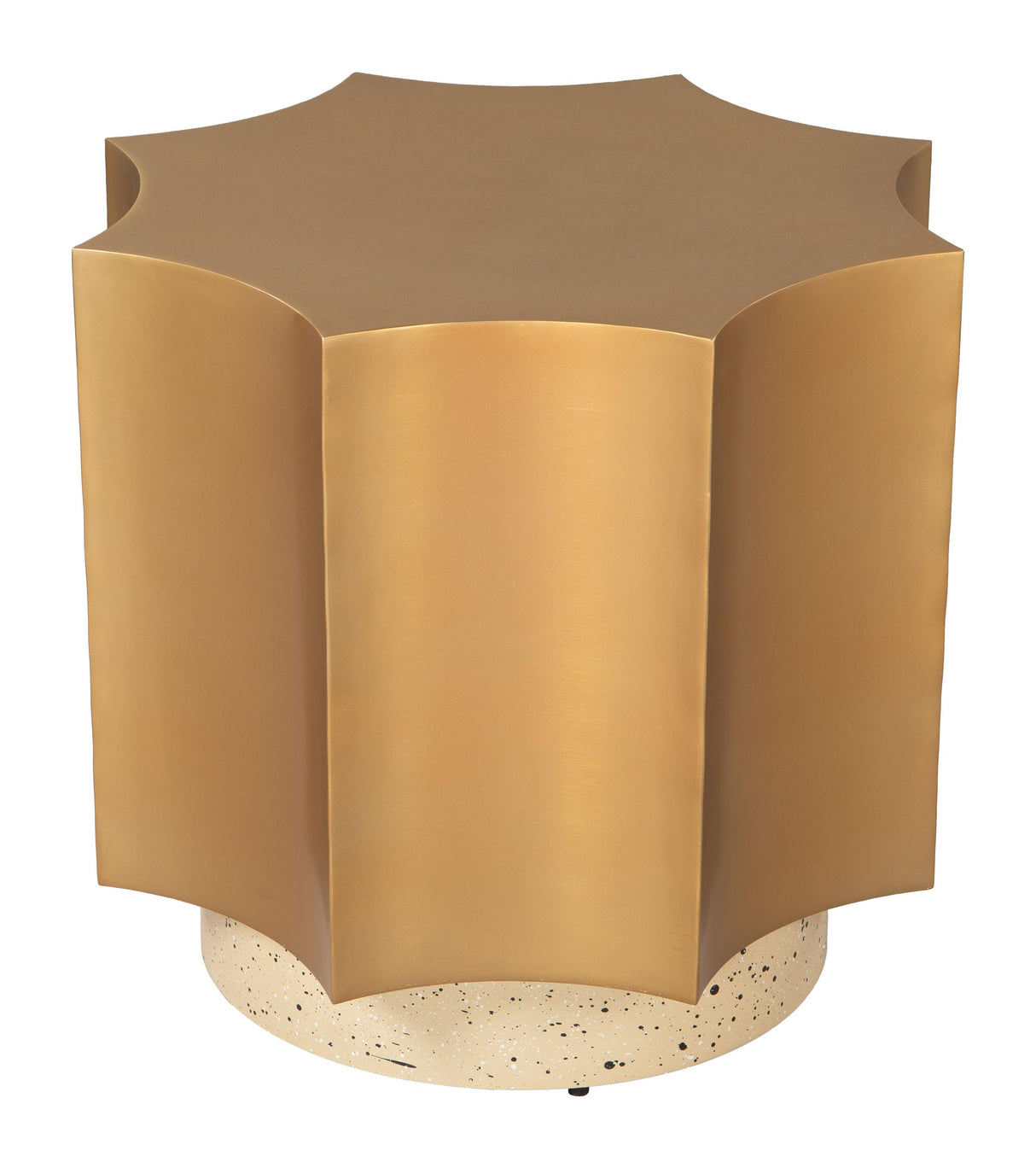 ZUO Osam Side Table Gold & Beige