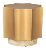 ZUO Osam Side Table Gold & Beige